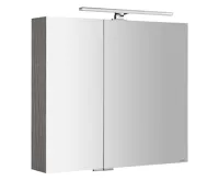 SAPHO MIRRÓ galerka s LED osvětlením, 80x70x16cm, dub stříbrný SAPHO MIRRÓ galerka s LED osvětlením, 80x70x16cm, dub stříbrný