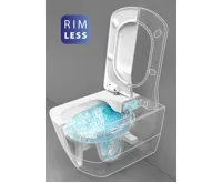 SAPHO GLANC závěsná WC mísa, Rimless, 37x51,5cm, bílá (9)