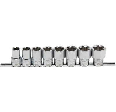 BGS Hlavice nástrčné 1/2" TORX Plus 18EP - 32EP, 8 dílů