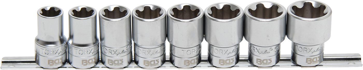 Bgs hlavice nástrčné 1/2" torx plus 18ep - 32ep, 8 dílů