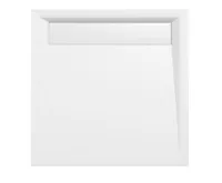 POLYSAN ARENA sprchová vanička z litého mramoru se záklopem, čtverec 90x90cm, bílá