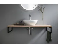 AQUALINE Keramické umyvadlo na desku, 42x34cm, bílá (3)