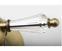 SAPHO KIRKÉ CRYSTAL podomítková sprchová baterie, 1 výstup, páčka krystal, bronz (3)