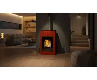 HS Flamingo Krbová kamna AQUAFLAM VARIO ® SAPORO 11/5kW červená, elektronická regulace (12)