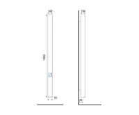 SAPHO CUBIQ otopné těleso 100x1800mm, bílá mat (7)