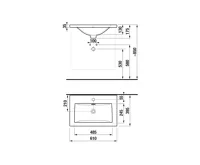 JIKA MIO Style Umyvadlo s otvorem pro baterii, 610x395x175mm, Bílá (1)