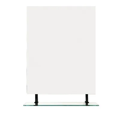 SAPHO WEGA zrcadlo s policí 700x800mm, černá mat