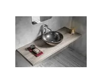 SAPHO ATTILA keramické umyvadlo, průměr 43cm, metalická měď (1)