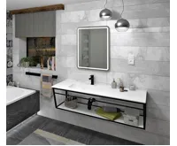 SAPHO ARUBA umyvadlo, Rockstone, 170x51,5cm, levé, bílá mat (4)