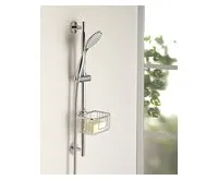 SAPHO Sprchová tyč, posuvný držák, kulatá, 660mm, chrom (1)