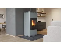 HS Flamingo Krbová kamna AQUAFLAM ® 7 s výměníkem - šedá, automatická regulace (13)