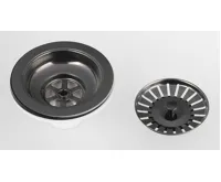 BRUCKNER Dřezová výpust 6/4", nerez/gun metal (3)