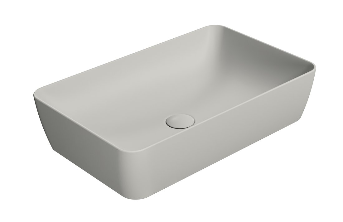 Gsi nubes keramické umyvadlo na desku 60x38cm, cenere mat