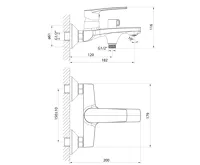SAMONA KORANA nástěnná vanová baterie, chrom (2)