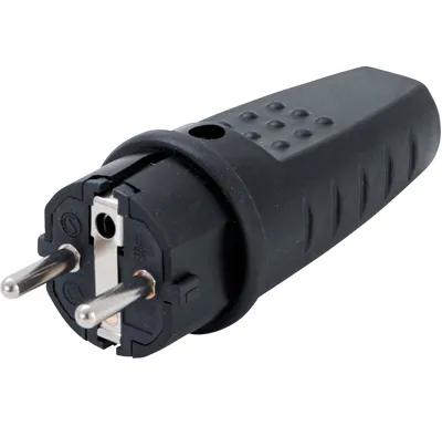 BGS Vidlice 16A/250V, průmyslová, gumová, IP44