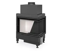 ROMOTOP Rohová krbová vložka HEAT R 4G 65.51.40.24  s otevíráním dvířek do strany s děleným sklem, Pravé, Šedý Igniton ROMOTOP Rohová krbová vložka HEAT R 4G 65.51.40.24  s otevíráním dvířek do strany s děleným sklem, Pravé, Šedý Igniton