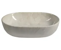 SAPHO DALMA keramické umyvadlo na desku, 59x42cm, marfil (3)