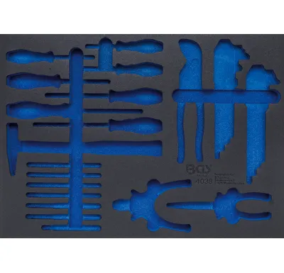 BGS Vložka do dílenského vozíku 3/3, prázdná, pro BGS 4038