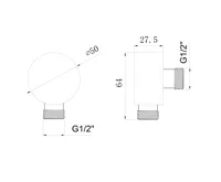 BRUCKNER Vývod sprchy 1/2", mosaz/chrom (5)
