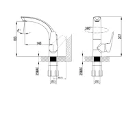 SAPHO FLY stojánková umyvadlová baterie s otočnou hubicí, chrom (6)