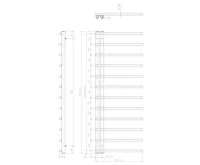 SAPHO JUSTINA otopné těleso 500x1510 mm, bílá mat (8)