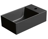GSI KUBE X keramické umývátko 40x23cm, pravé/levé, černá mat