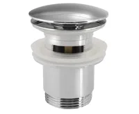 SAPHO Umyvadlová výpust 5/4“, click-clack, velká zátka, 30-45mm, chrom (4)