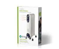 Přenosný Olejový Radiátor | 800 / 1200 / 2000 W | 9 Fins | Nastavitelný termostat | 3 Nastavení Teploty | Ochrana proti převrácení | Bílá (11)