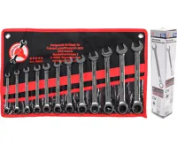 BGS Klíče očkoploché 8,0 - 19,0 mm, ráčnové, 12 dílů