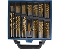 BGS Vrtáky spirálové a kónické, HSS, s titanovým povrchem, 1 - 10 mm, 119dílná BGS Vrtáky spirálové a kónické, HSS, s titanovým povrchem, 1 - 10 mm, 119dílná