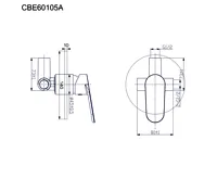 Sprchová baterie podomítková bez přepínače, Mbox, kulatý kryt, Viana, chrom (1)