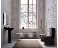 KERASAN WALDORF WC kombi mísa 40x68cm, spodní/zadní odpad, černá mat (7)