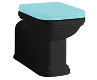 KERASAN WALDORF WC mísa stojící, 37x65cm, spodní/zadní odpad, černá mat KERASAN WALDORF WC mísa stojící, 37x65cm, spodní/zadní odpad, černá mat