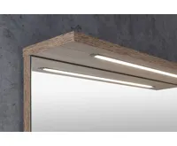 AQUALINE KORIN STRIP zrcadlo s LED osvětlením 60x70x12cm, dub platin (4)