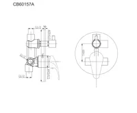Sonáta sprchová baterie podomítková s trojcestným přepínačem, Mbox, kulatý kryt (2)