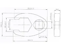 BGS Klíč plochý otevřený 3/4" 38 mm (1)
