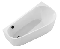 POLYSAN PROJEKTA DR MONOLITH nástěnná stojící vana 156x77x60cm, bílá