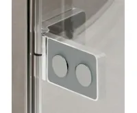 NOVEA sprchový kout, R 550, 90x90x200 cm, pantový, chrom ALU, sklo čiré 6 mm, EC (5)