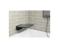 POLYSAN SAAP BLACK sklopné sedátko do sprchového koutu, 35x32,8cm, černá (1)