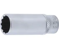 BGS Nástrčná hlavice, dvanáctihranná, prodloužená, 6,3 mm (1/4&quot;), 13 mm