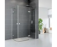 FANTASY Sprchový kout, obdélník, obdélník, 90x80 cm, chrom ALU, sklo Čiré