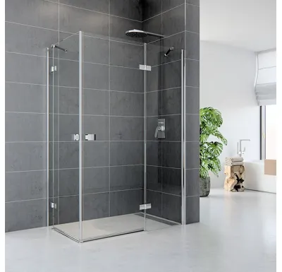 FANTASY Sprchový kout, obdélník, obdélník, 90x80 cm, chrom ALU, sklo Čiré