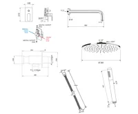 SAPHO SPY podomítkový sprchový set s pákovou baterií, otočný přepínač, 2 výstupy, zlato (2)