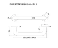 Madlo rovné-nerez-ø25mm-20cm (1)