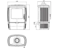 PLAMEN Litinová krbová kamna ALBERTO (16)