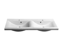 SAPHO LUCIOLA dvojumyvadlo, litý mramor, 120x48cm, bílá (4)