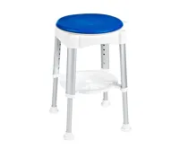 RIDDER HANDICAP stolička otočná, nastavitelná výška, bílá/modrá RIDDER HANDICAP stolička otočná, nastavitelná výška, bílá/modrá