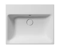 GSI NUBES keramické umyvadlo 60x50cm, broušená spodní hrana, bez otvoru, bílá mat (5)