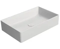 GSI KUBE X keramické umyvadlo na desku, 60x37cm, bílá mat GSI KUBE X keramické umyvadlo na desku, 60x37cm, bílá mat