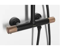 SAPHO SOLARIS sprchový sloup s termostatickou baterií, černá/měď mat (4)